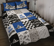 Eat Sleep Kart Racing Blue Quilt Bed Set