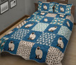 Siamese Cat Pattern Quilt Bed Set