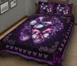 Butterfly Purple Quilt Bed Set