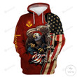 Jesus USA Flag And Eagle One Nation Under God 3D All Over Print Hoodie, Or Zip-up Hoodie
