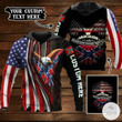 Personalized Eagle American Born With Deep Southern Roots Rebel Flag 3D All Over Print Hoodie, Or Zip-up Hoodie