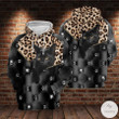 Black Cat Leopard Skin 3D All Over Print Hoodie, Or Zip-up Hoodie