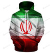 Iran Flag 3D All Over Print Hoodie, Or Zip-up Hoodie