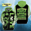 Personalized Leaf And Skull I’m A Simple Man I Like Doobies And Boobies 3D All Over Print Hoodie, Or Zip-up Hoodie