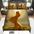 Sunflower Sun Happy Pitbull Dog Bed Sheets Spread  Duvet Cover Bedding Sets