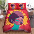Sunflower Short Hair Black Girl Bed Sheets Spread  Duvet Cover Bedding Sets