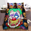 Halloween Cartoon Clown With A Knife Through His Head Bed Sheets Spread Duvet Cover Bedding Sets