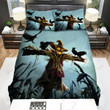 Scarecrow, Halloween, Crows And Scare Crow Bed Sheets Spread Duvet Cover Bedding Sets