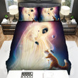 Halloween Universe Ghost And A Cat Bed Sheets Spread Duvet Cover Bedding Sets