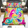Halloween Colorful Ghosts Bed Sheets Spread Duvet Cover Bedding Sets