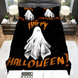 Happy Halloween With Spooky Ghost Bed Sheets Spread Duvet Cover Bedding Sets