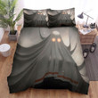 Halloween Ghost Comes Out From The Curtain Bed Sheets Spread Duvet Cover Bedding Sets