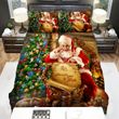 Santa Claus Reading His List Bed Sheets Spread Duvet Cover Bedding Sets