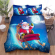 Santa Claus Laughing Loudly In The Sky Bed Sheets Spread Duvet Cover Bedding Sets