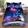 Couple Of Small Snowman And Big Snowman Bed Sheets Spread Duvet Cover Bedding Sets