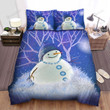 The Snowman Watching Winter Bed Sheets Spread Duvet Cover Bedding Sets