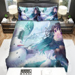 Winter Of Snowman And Girl Bed Sheets Spread Duvet Cover Bedding Sets