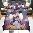 Halloween, Witch, Cute Witch And Candy Art Bed Sheets Spread Duvet Cover Bedding Sets