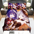Halloween, Witch, Pair Of Vampire Witches Art Bed Sheets Spread Duvet Cover Bedding Sets