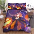 Halloween, Witch, Long Ears Witch Art Bed Sheets Spread Duvet Cover Bedding Sets
