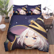 Halloween, Witch, Shy Girl Art Bed Sheets Spread Duvet Cover Bedding Sets