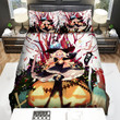 Halloween, Witch, Gothic Witch Pumpkin Bed Sheets Spread Duvet Cover Bedding Sets