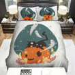 Black Cat & Halloween Friends Bed Sheets Spread Duvet Cover Bedding Sets