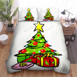 Green Christmas Tree And Boxes Bed Sheets Spread Duvet Cover Bedding Sets