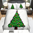 Red Ball And Purple Ball On Christmas Tree Bed Sheets Spread Duvet Cover Bedding Sets
