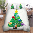 Decorated Christmas Tree Vector Art Bed Sheets Spread Duvet Cover Bedding Sets