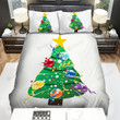 Decorated Christmas Tree Vector Art Bed Sheets Spread Duvet Cover Bedding Sets