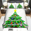 Snow Decoration Of Christmas Tree Art Bed Sheets Spread Duvet Cover Bedding Sets