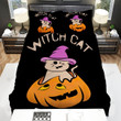 Halloween The Witch Cat Bed Sheets Spread Duvet Cover Bedding Sets