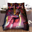 Halloween Vampire Lady Sitting On The Throne Bed Sheets Spread Duvet Cover Bedding Sets