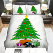 Burning Candle On The Christmas Tree Bed Sheets Spread Duvet Cover Bedding Sets