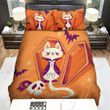 Halloween Vampire Cat Sleeping Inside The Coffin Bed Sheets Spread Duvet Cover Bedding Sets