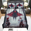 Halloween Creepy Vampire And Two Children Bed Sheets Spread Duvet Cover Bedding Sets