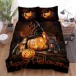 Happy Halloween With Cute Kitties Bed Sheets Spread Duvet Cover Bedding Sets
