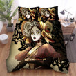 Halloween Vampire Lady In Victorian Dress Bed Sheets Spread Duvet Cover Bedding Sets