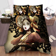 Halloween Vampire Lady In Victorian Dress Bed Sheets Spread Duvet Cover Bedding Sets