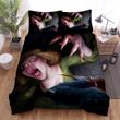 Halloween Creepy Vampire Lady Vs Vampire Hunter Bed Sheets Spread Duvet Cover Bedding Sets