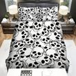 Halloween Skull Black & White Pattern Bed Sheets Spread Duvet Cover Bedding Sets