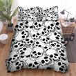 Halloween Skull Black & White Pattern Bed Sheets Spread Duvet Cover Bedding Sets