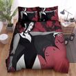 Halloween Cartoon Vampire Girl With The Bats Bed Sheets Spread Duvet Cover Bedding Sets