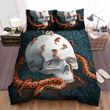 Halloween Skull And Red Snakes Bed Sheets Spread Duvet Cover Bedding Sets