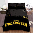 Halloween, Bat, Bats And Pumpkin At The Cemeteries Bed Sheets Spread Duvet Cover Bedding Sets