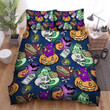 Halloween Cartoon Skull And Things Pattern Bed Sheets Spread Duvet Cover Bedding Sets