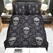 Halloween Paisley Skull Pattern Bed Sheets Spread Duvet Cover Bedding Sets
