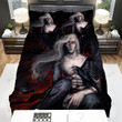Halloween Vampire And Black Crows Artwork Bed Sheets Spread Duvet Cover Bedding Sets