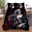Halloween Vampire And Black Crows Artwork Bed Sheets Spread Duvet Cover Bedding Sets